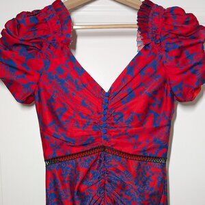Self Portrait womens red, blue, black dress